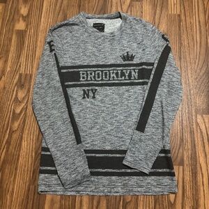 Brooklyn Calling * Men’s Pullover Long Sleeve * Size Medium * Grey & Blk